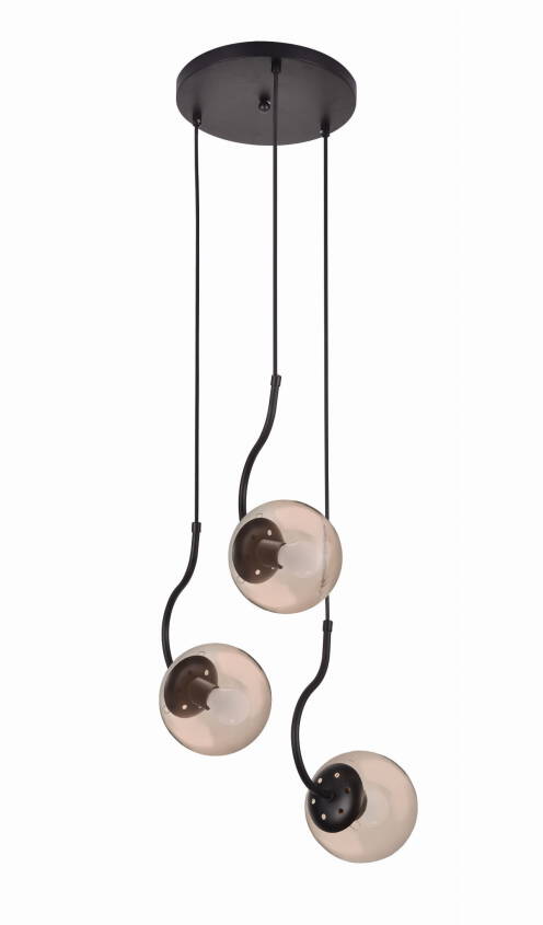 Light Prestige Hook 3 LP-125/3P BK lampa wisząca czarna 3x40W E27 38cm